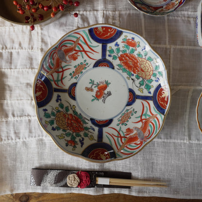 華やぎを与える牡丹に鳳凰図大皿 - Kotto Shop