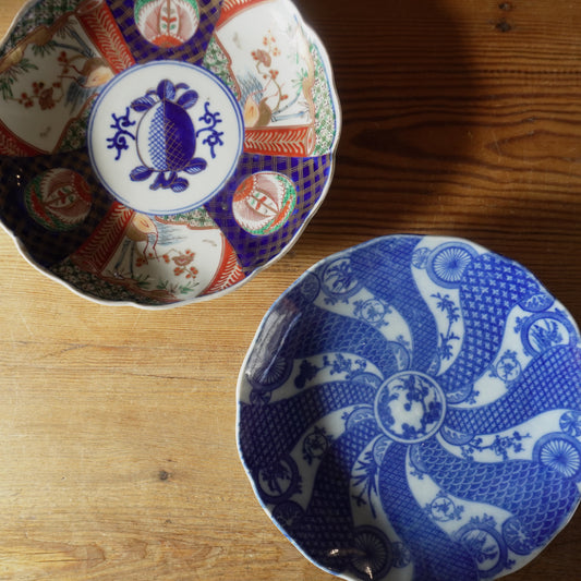 【限定セット】色絵と捻り紋印判皿 - Kotto Shop