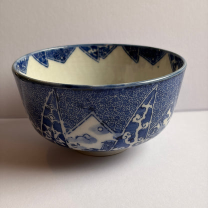 【フタなし】藍の印判窓絵茶碗 - Kotto Shop