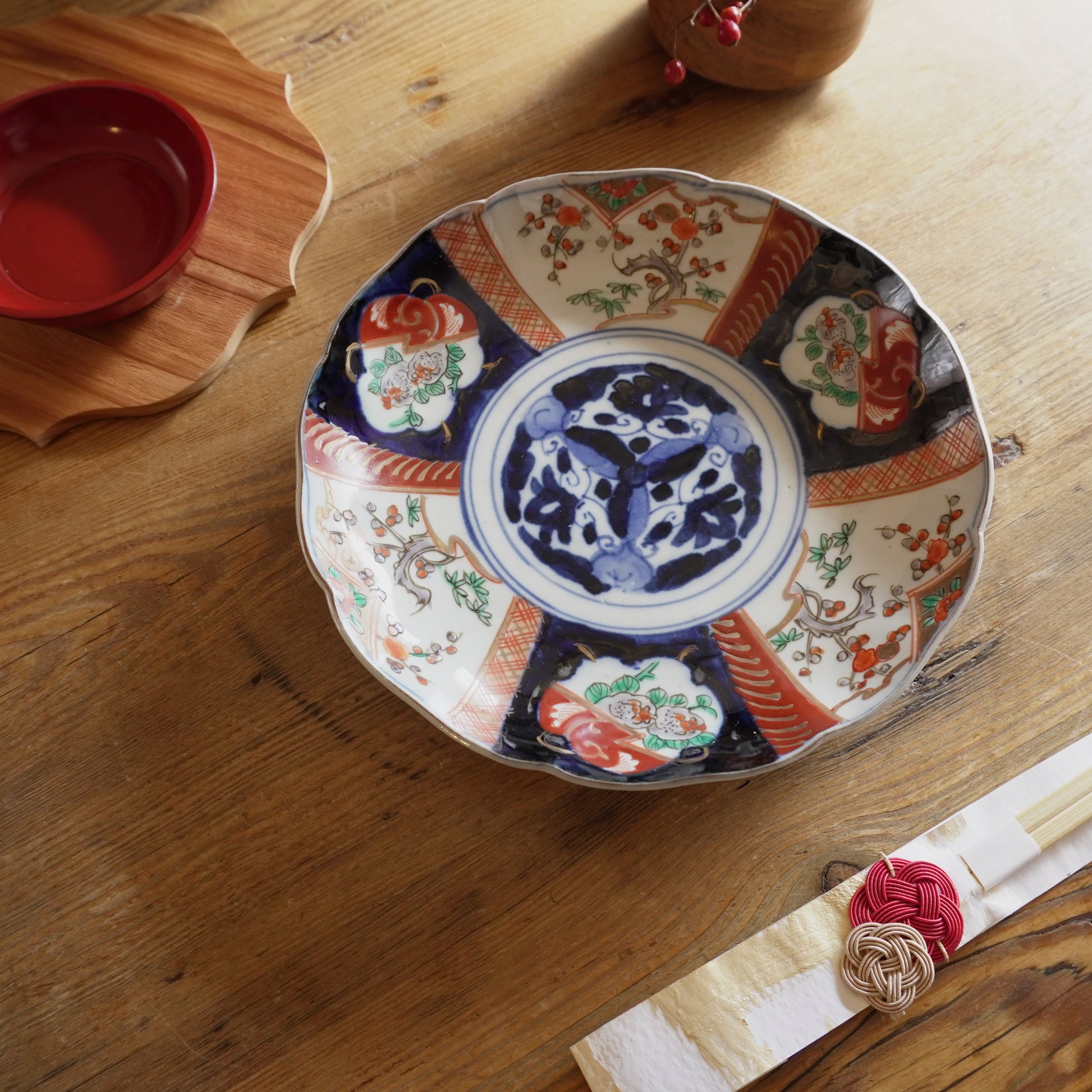 染錦の華やぎを纏う 七寸皿 - Kotto Shop