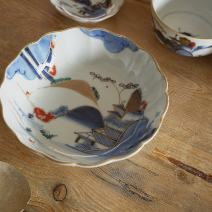 【なます皿】静かな山水と金彩の美しい器 - Kotto Shop