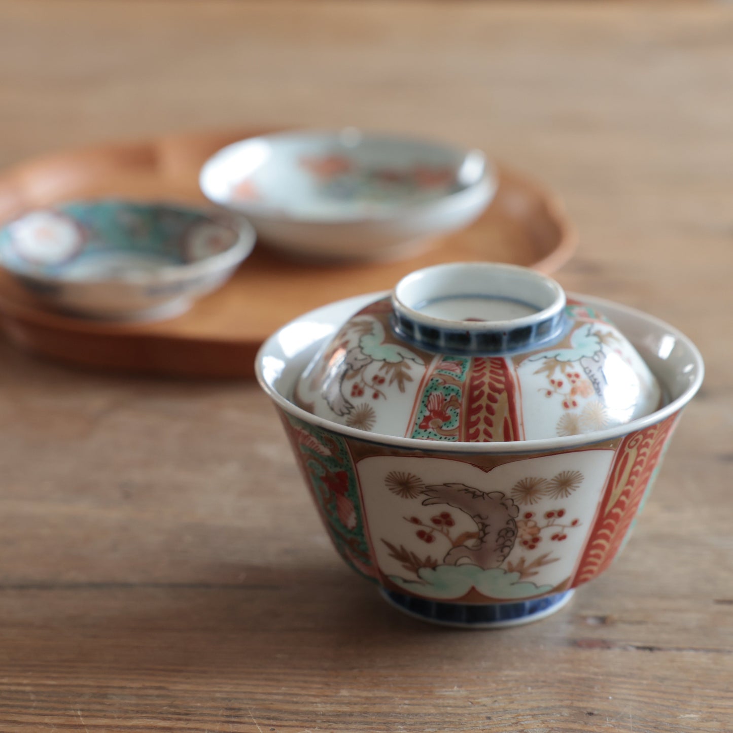 慶びを包む淡色蓋付き茶碗　 - Kotto Shop