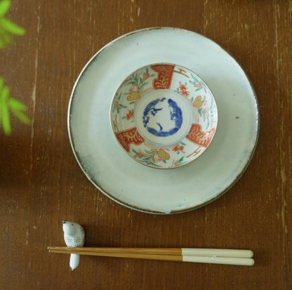 柔らかな色合いの赤絵金彩小皿 - Kotto Shop