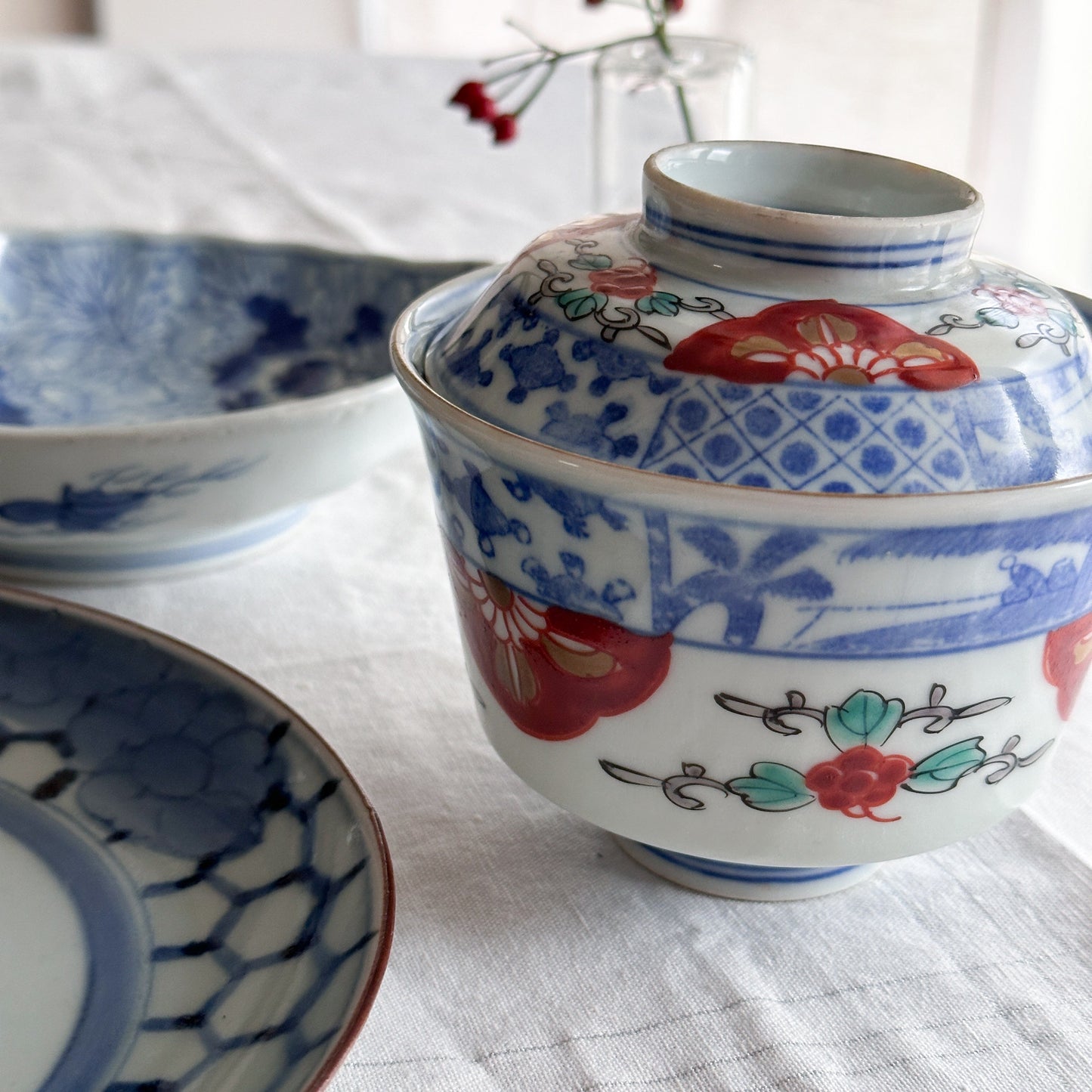 色絵蒸し茶碗 - Kotto Shop