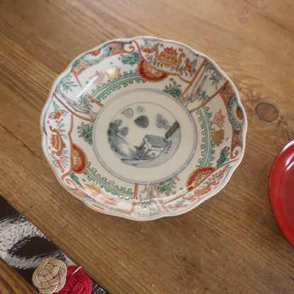 淡色金彩の美しい古伊万里なます皿 - Kotto Shop