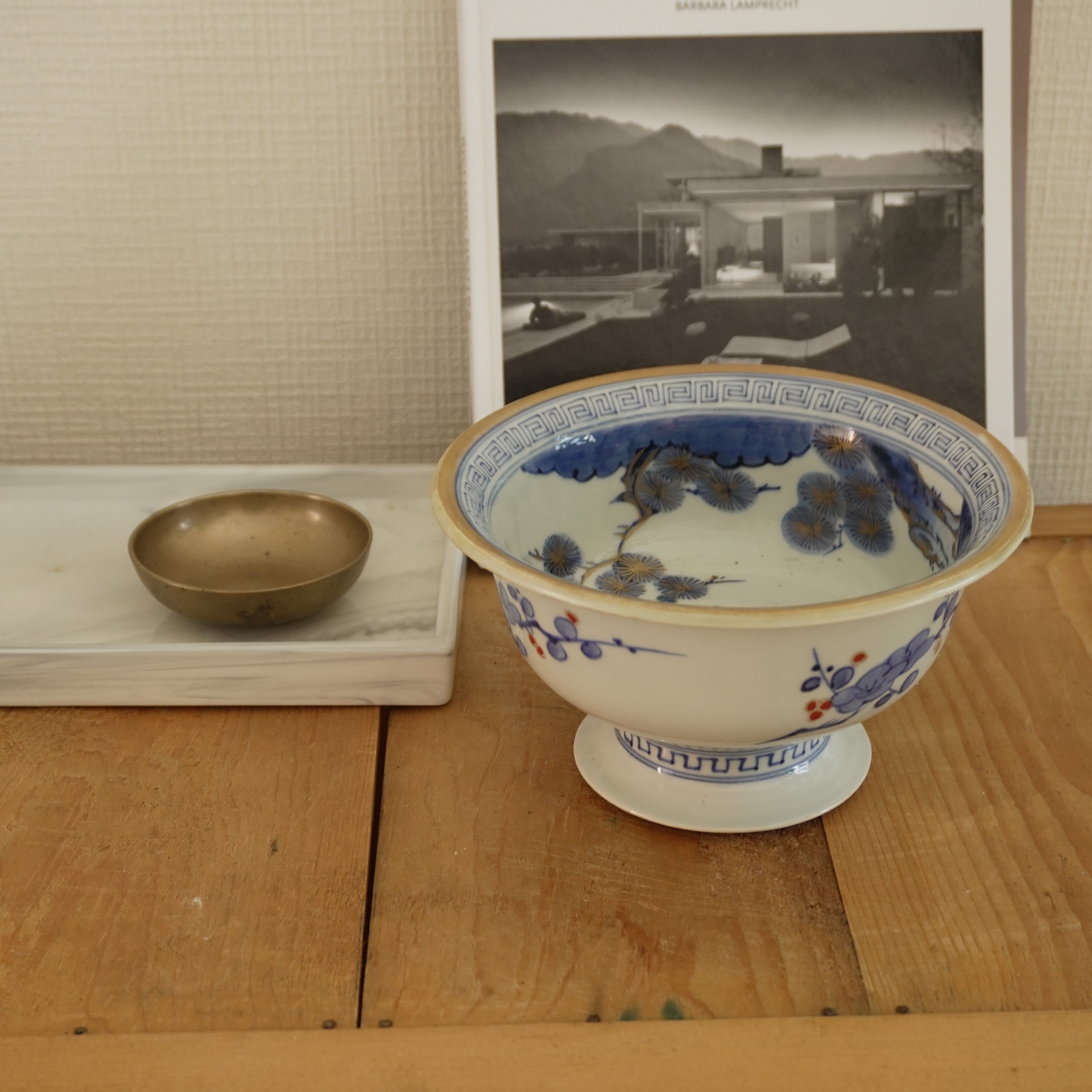 洗盃染付 ややキズあり】染付に金彩が映える盃洗 – Kotto Shop