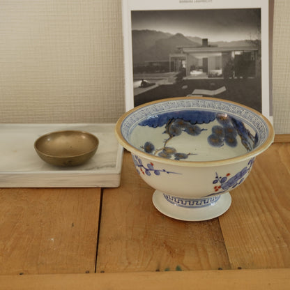 【ややキズあり】染付に金彩が映える盃洗 - Kotto Shop