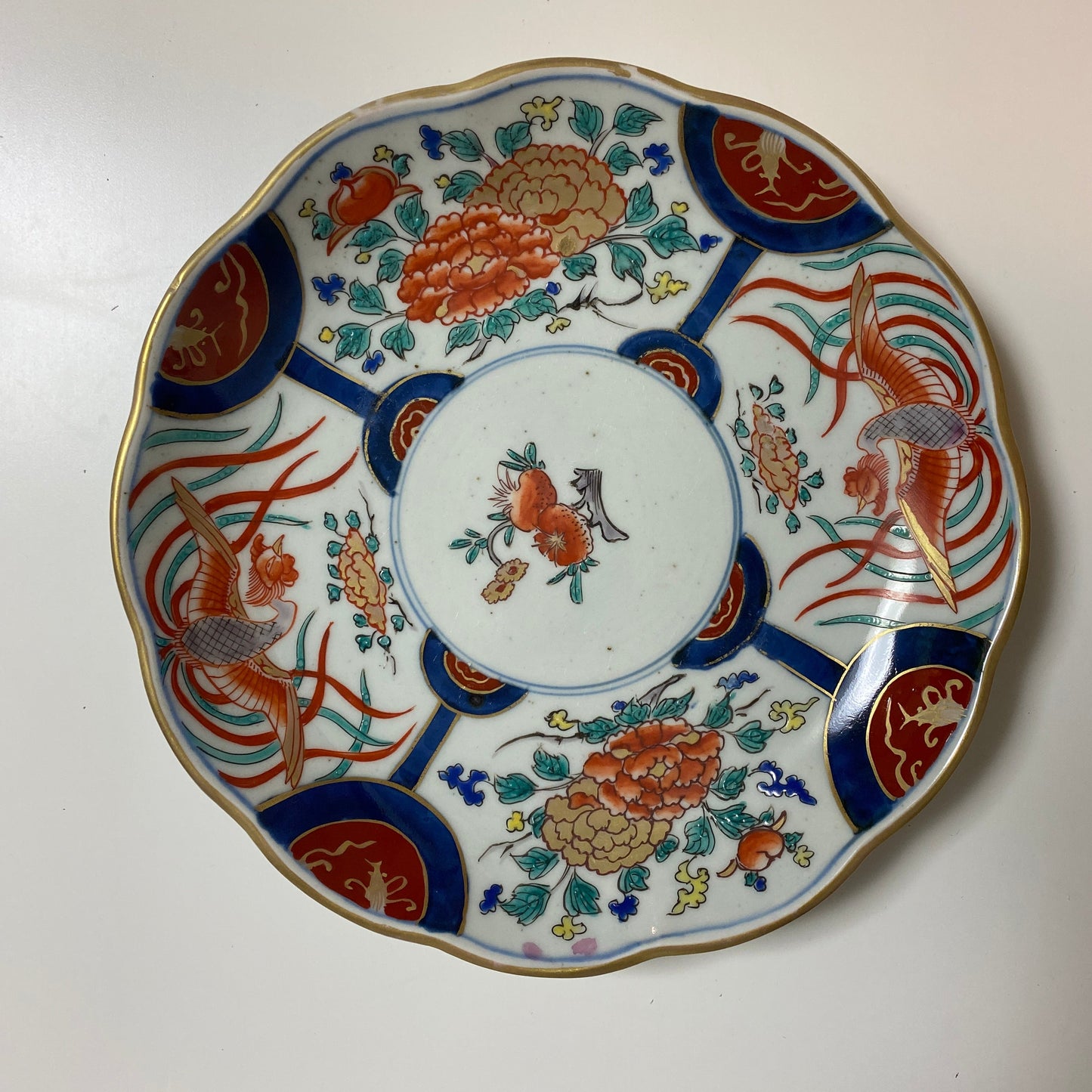 華やぎを与える牡丹に鳳凰図大皿 - Kotto Shop