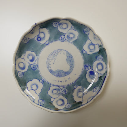 白梅が浮かぶ染付皿 - Kotto Shop