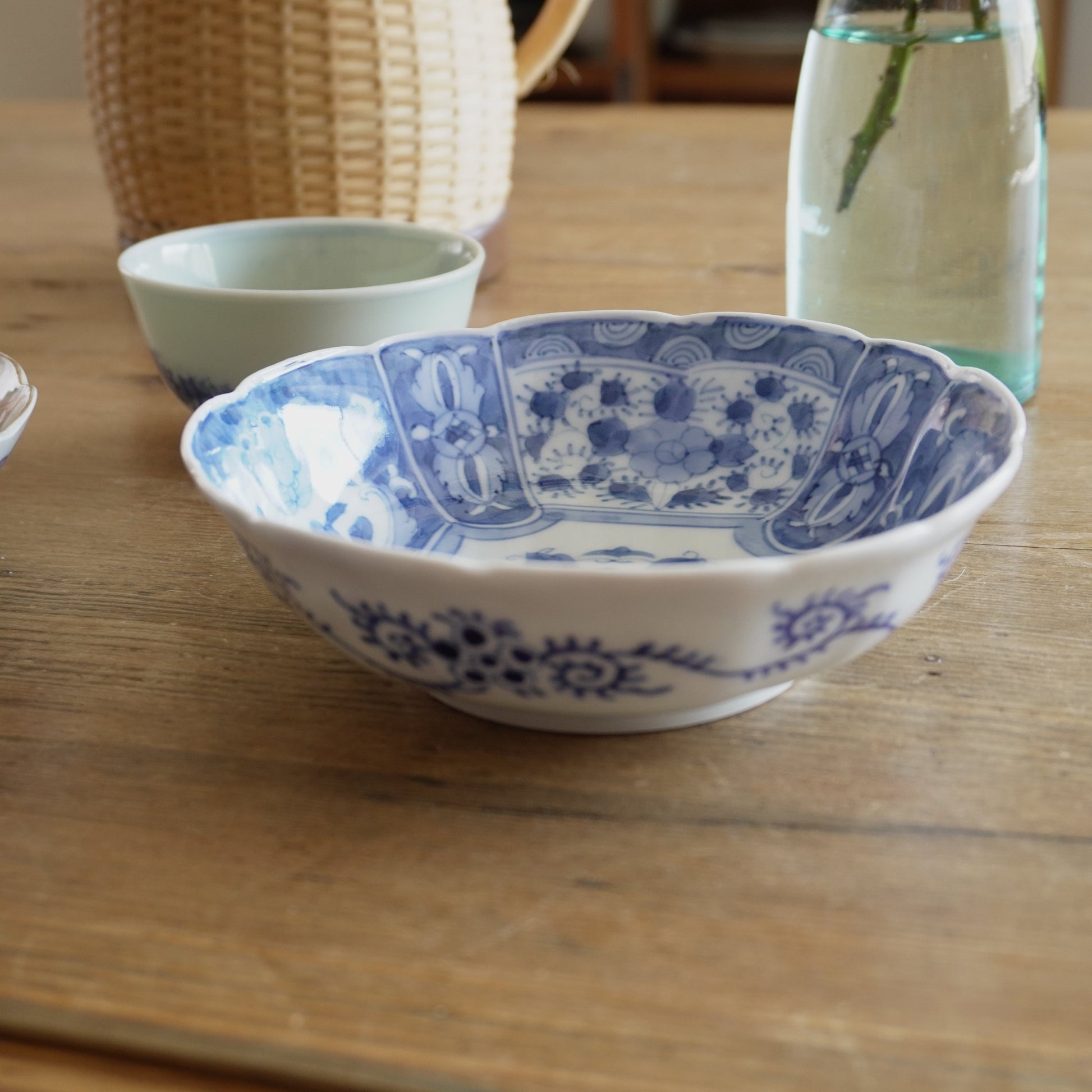 爽やかブルーの四方取りのなます皿 - Kotto Shop