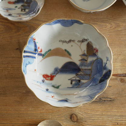 【なます皿】静かな山水と金彩の美しい器 - Kotto Shop