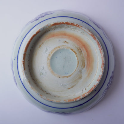 鮮やかブルーの印判なます皿 - Kotto Shop