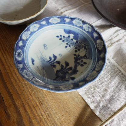 古伊万里染付輪花縁皿 - Kotto Shop