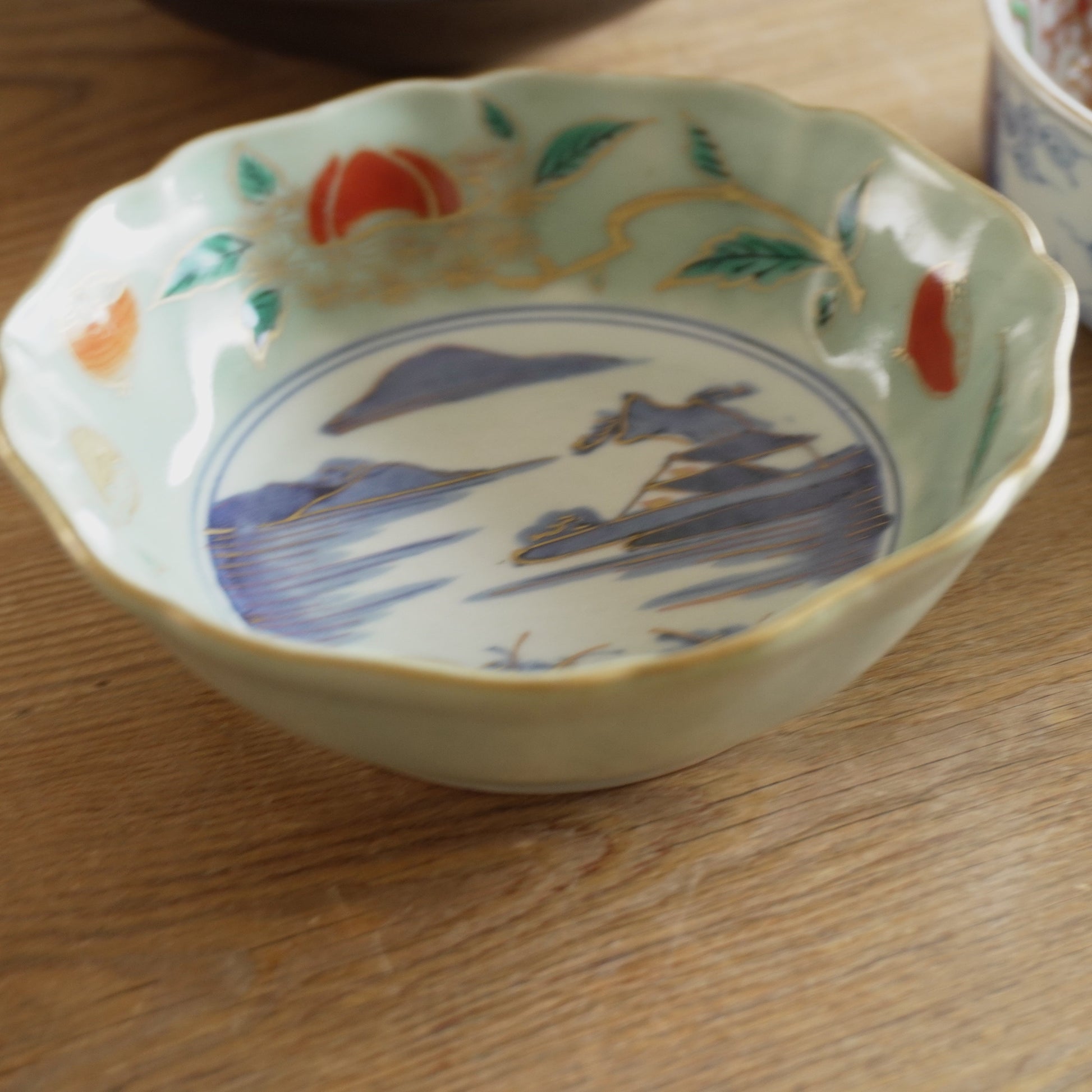 青磁が柔らかで可愛らしい古伊万里なます皿 - Kotto Shop