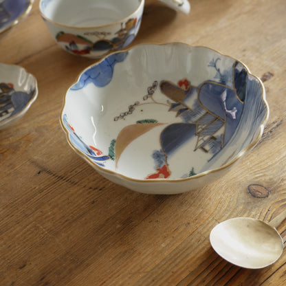 【なます皿】静かな山水と金彩の美しい器 - Kotto Shop