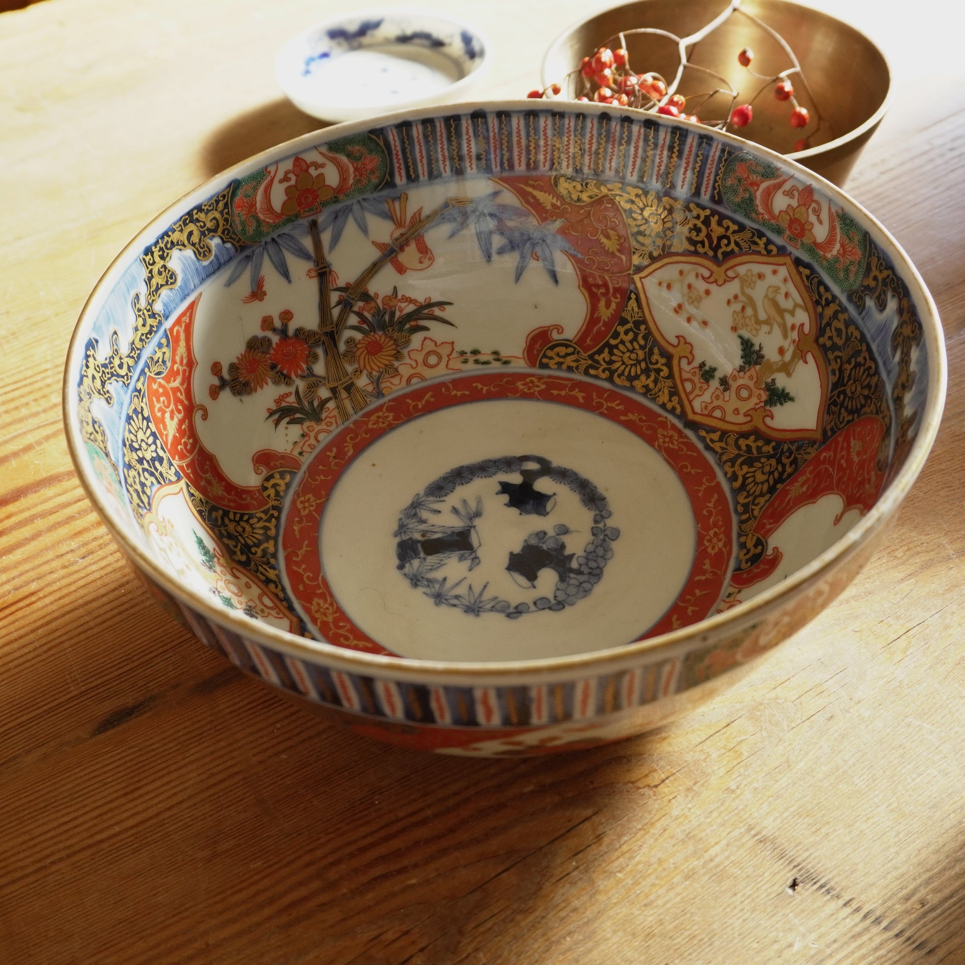 松竹梅の金彩色絵鉢 - Kotto Shop