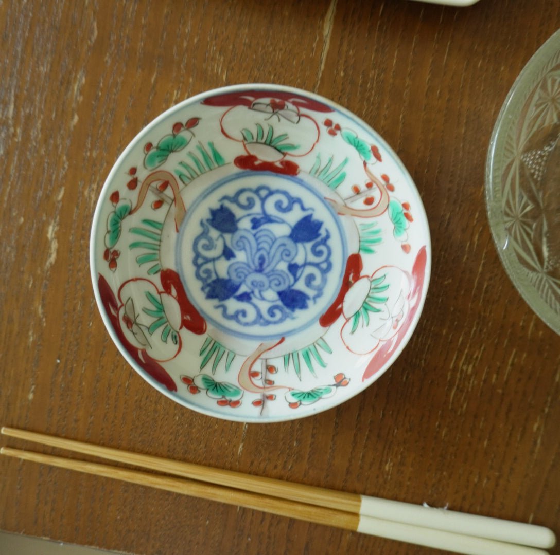 染錦 虎図 大皿 骨董品 φ39cm(K-YC473) 鈴木冀龍 文飛 虎図 紙本額装 Z714｜骨董店 のびる 古美術 骨董