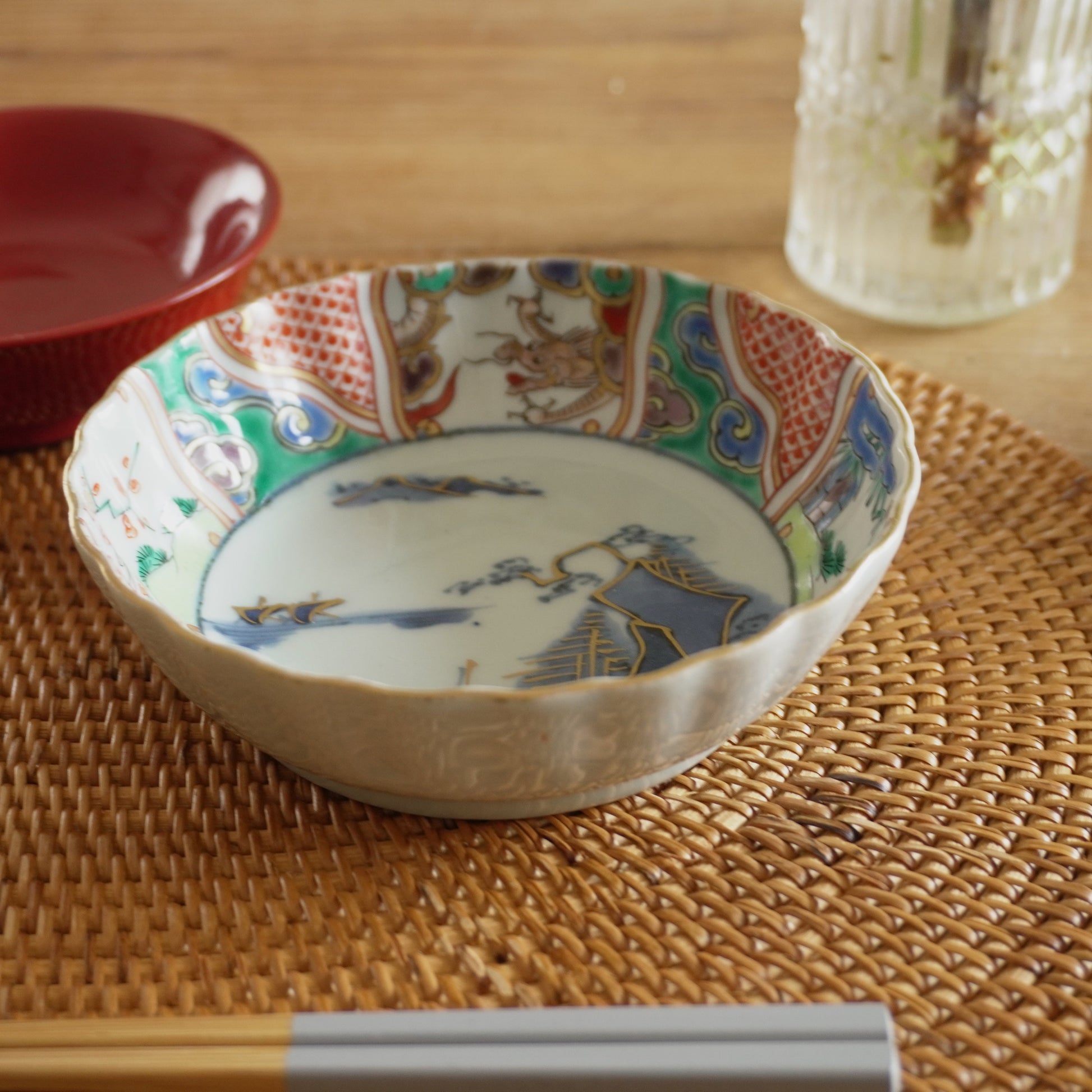 モダンな色合いの古伊万里なます皿 - Kotto Shop