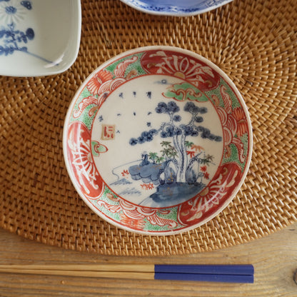 染付と色絵の美しい小皿 - Kotto Shop