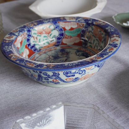 カジュアルに華やぐ牡丹に鳥図の鉢 - Kotto Shop