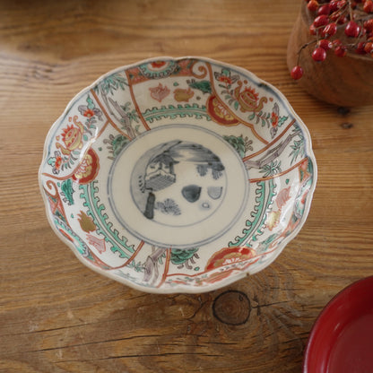 淡色金彩の美しい古伊万里なます皿 - Kotto Shop