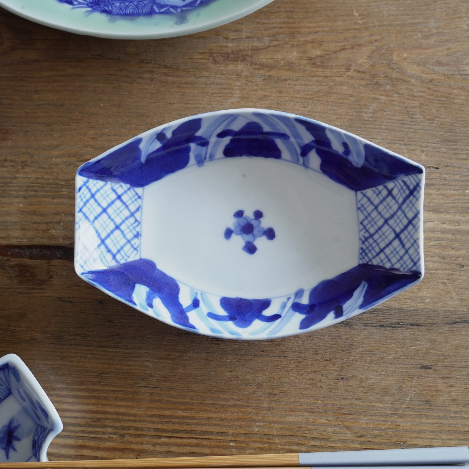 北欧ブルーな変形皿 - Kotto Shop