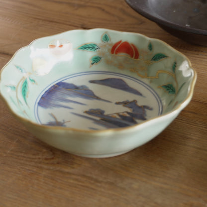 青磁が柔らかで可愛らしい古伊万里なます皿 - Kotto Shop