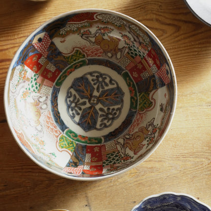 絵付けが繊細な色絵大鉢 - Kotto Shop