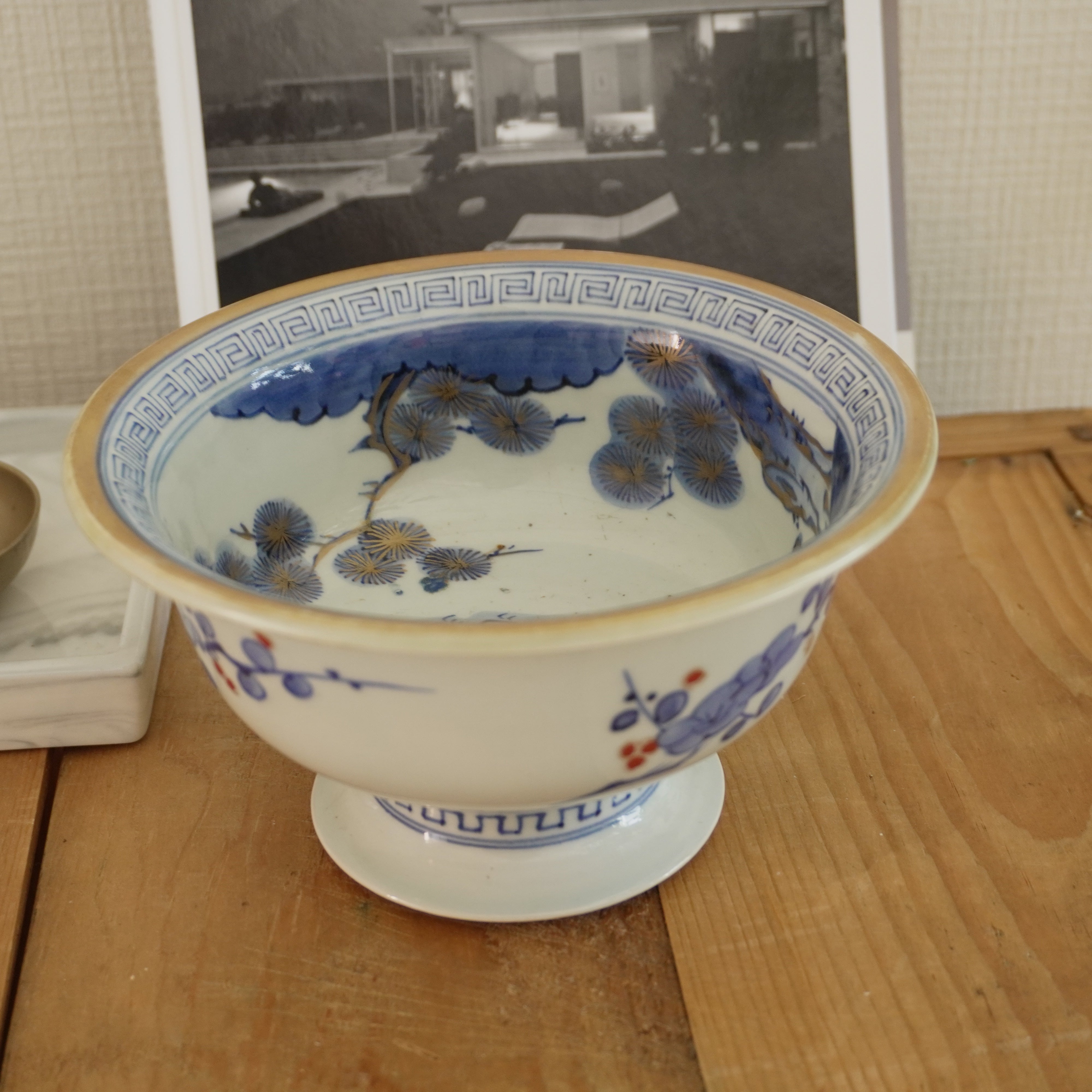 ややキズあり】染付に金彩が映える盃洗 – Kotto Shop