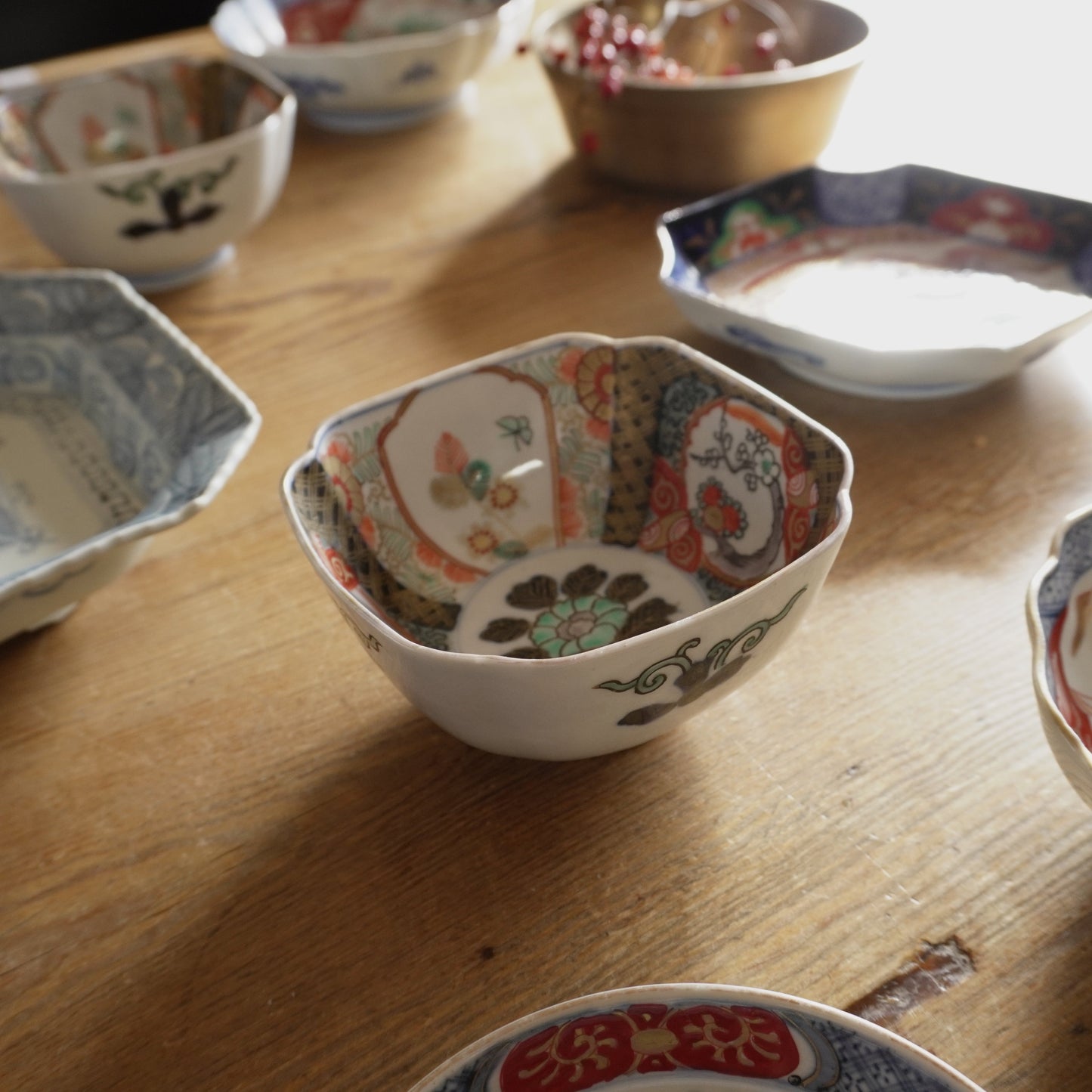 グリーンがおしゃれな明治四角小鉢 - Kotto Shop