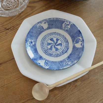 風車と鳥花文様の印判小皿 - Kotto Shop