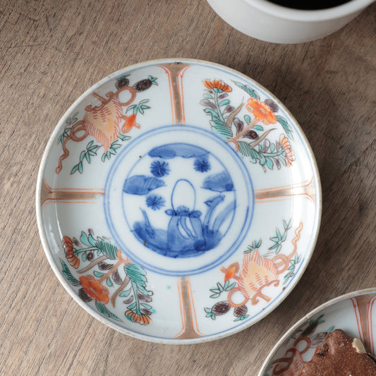 福助と鳳凰の金彩小皿 - Kotto Shop