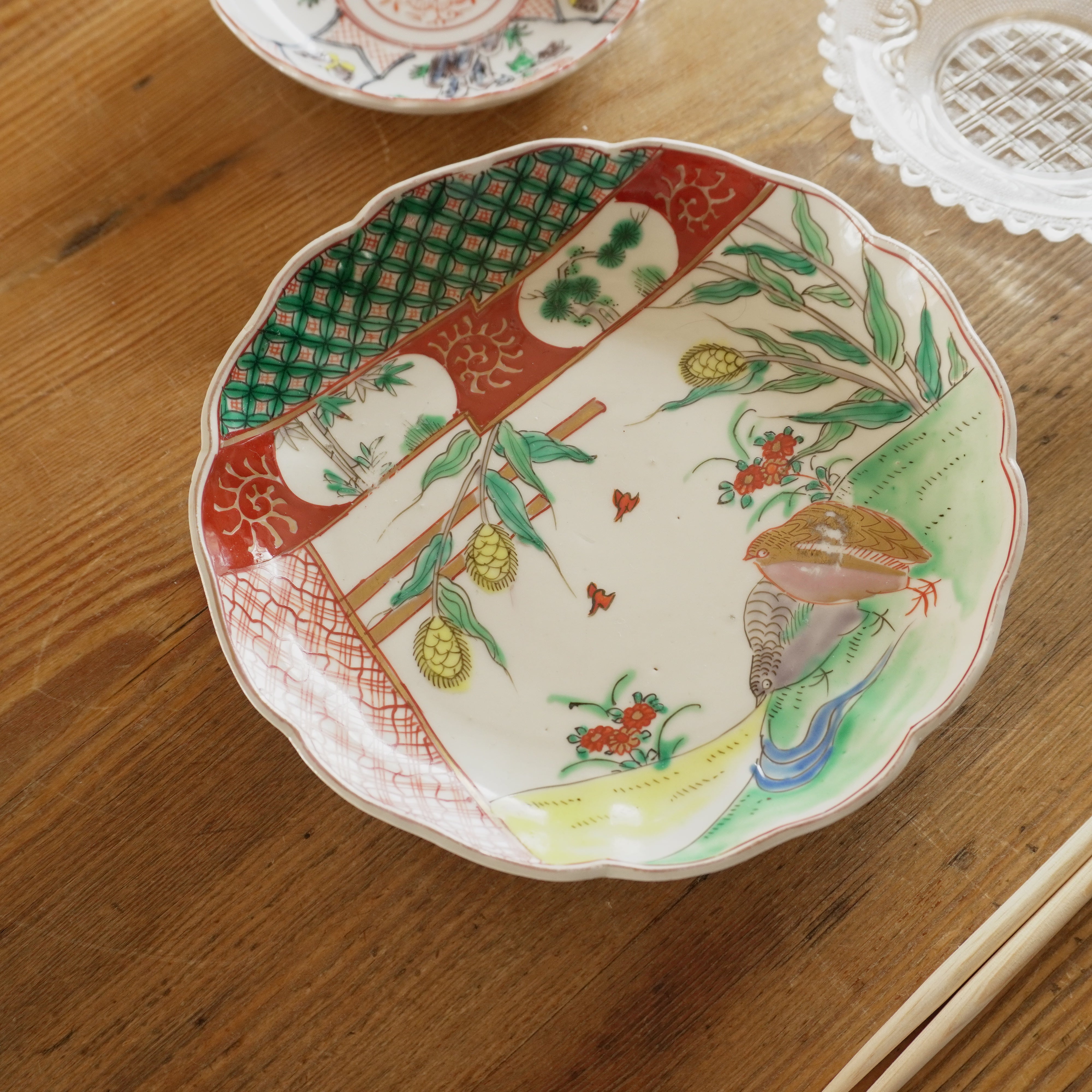 古伊万里 中皿 錦彩古伊万里 中皿