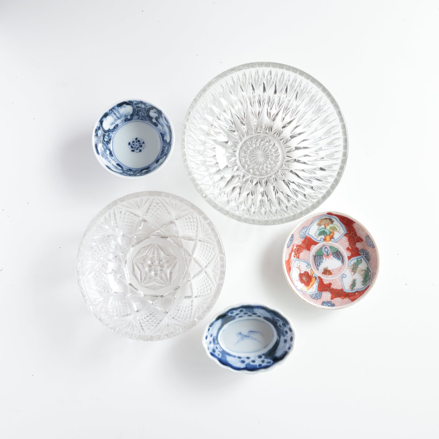 輪花に躍る、藍の雲龍豆皿 - Kotto Shop