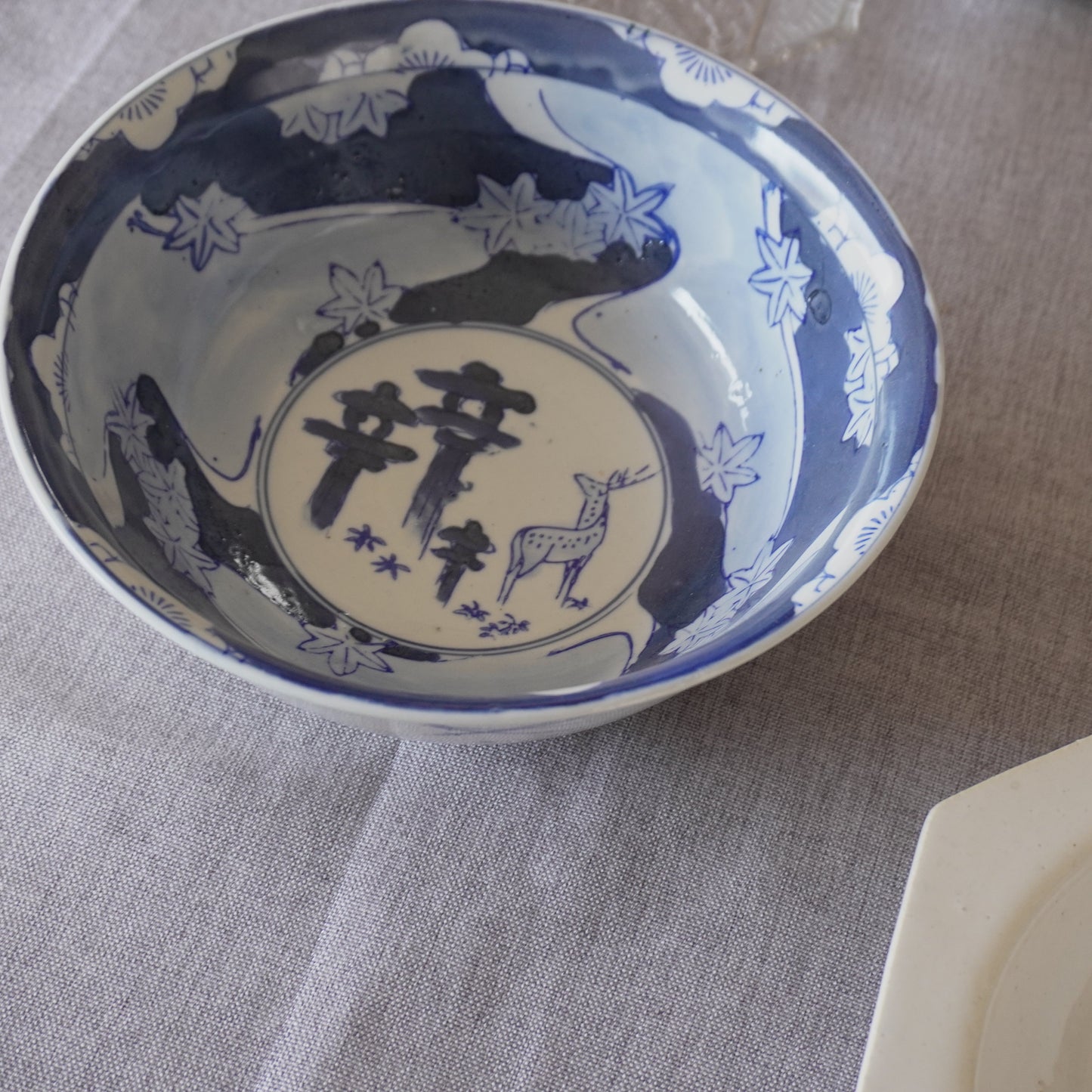 紅葉に鹿紋様染付 - Kotto Shop