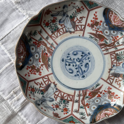 淡色鶴に竹梅図大皿 - Kotto Shop