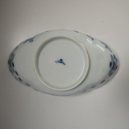 染付鳥と笹の葉変形皿 - Kotto Shop