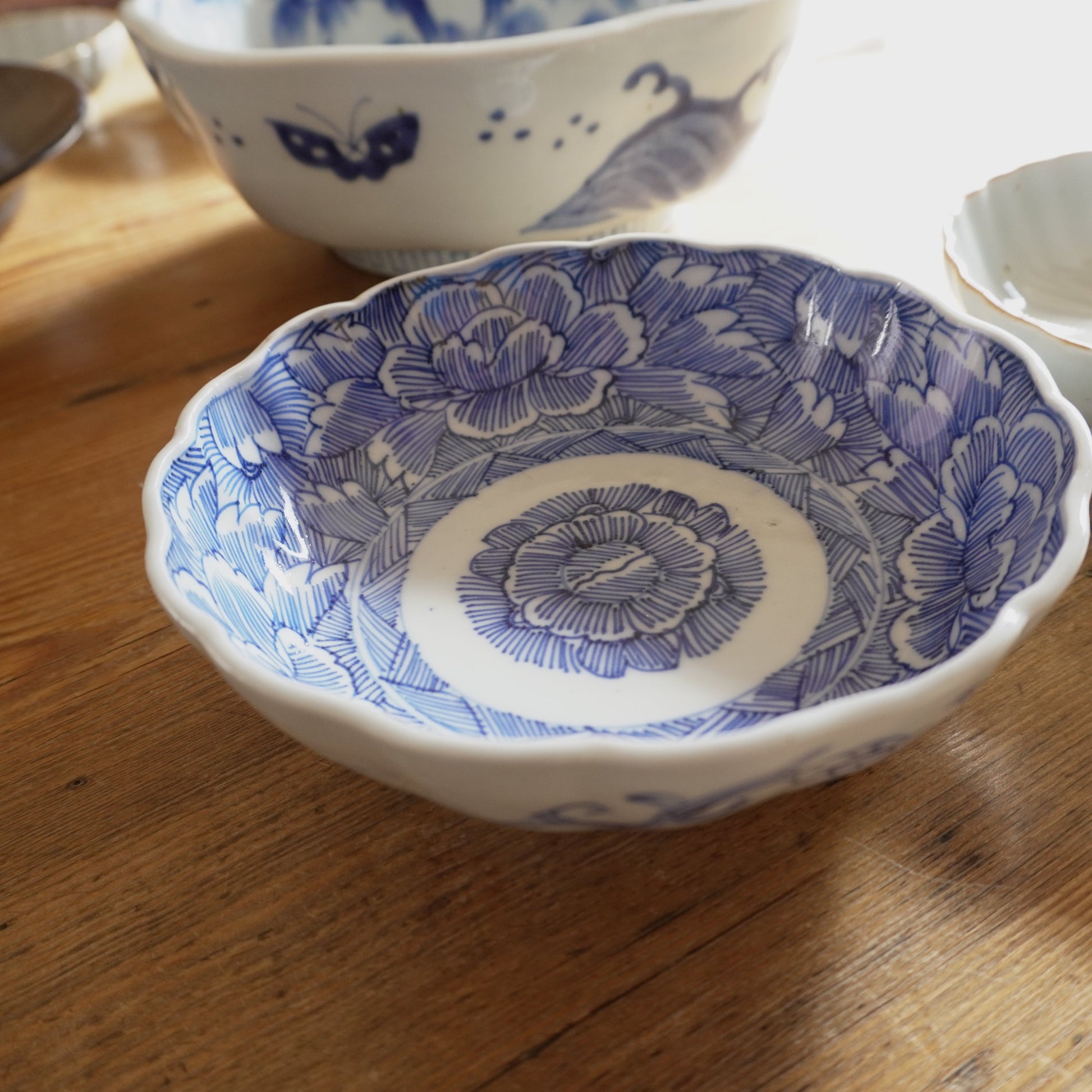 優しい華やかな線描きなます皿 - Kotto Shop