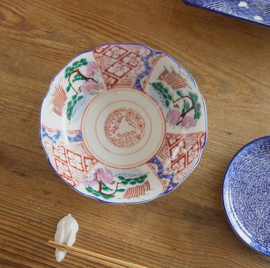 昭和レトロな山水なます皿 - Kotto Shop