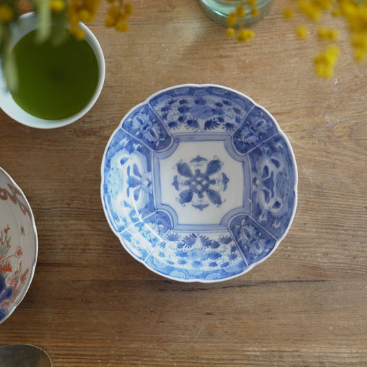 爽やかブルーの四方取りのなます皿 - Kotto Shop