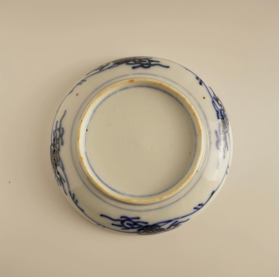 淡色色絵の鳳凰と桐図小皿 – Kotto Shop