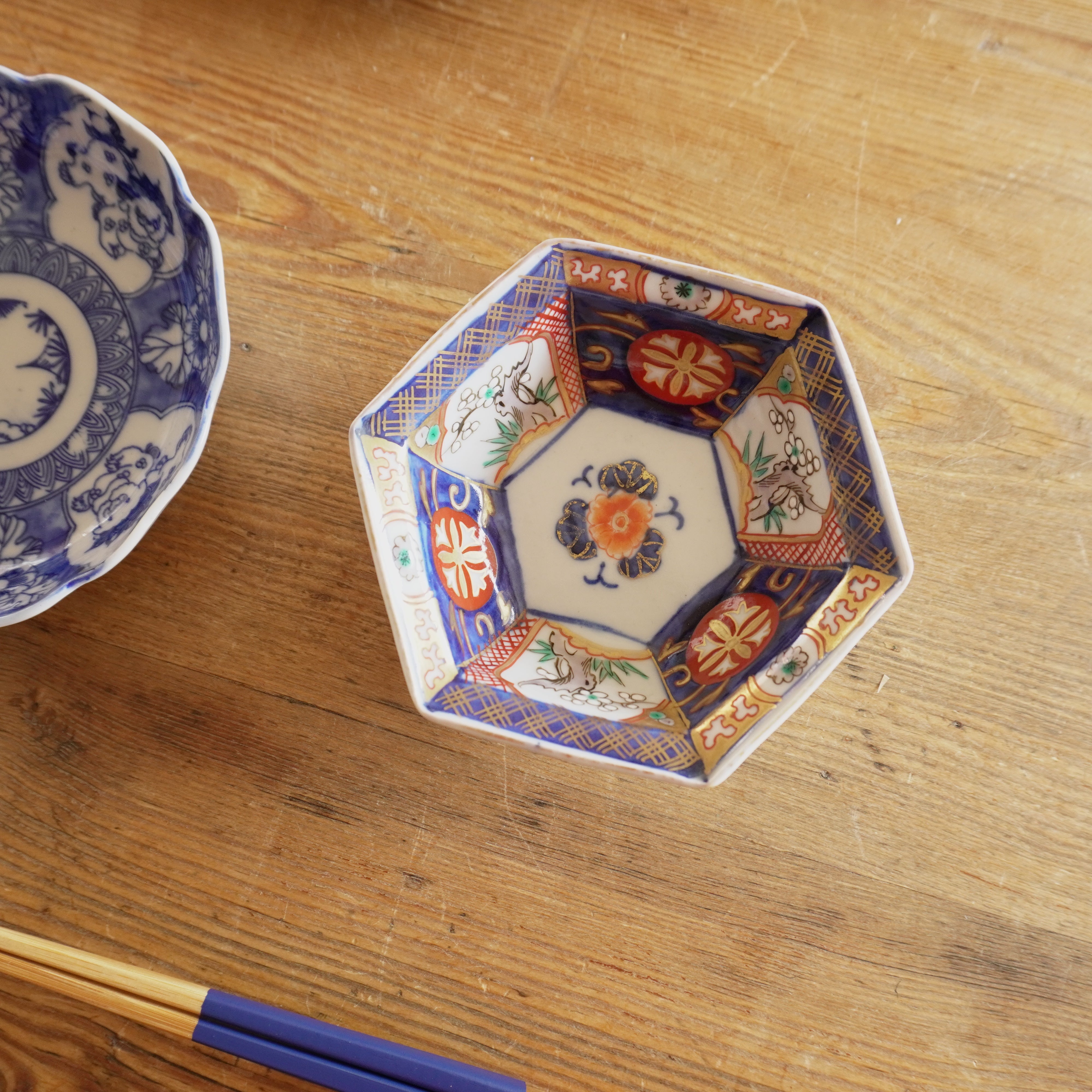 大清窯 多色絵皿 木箱付き 大清窯 多色絵皿 木箱付き