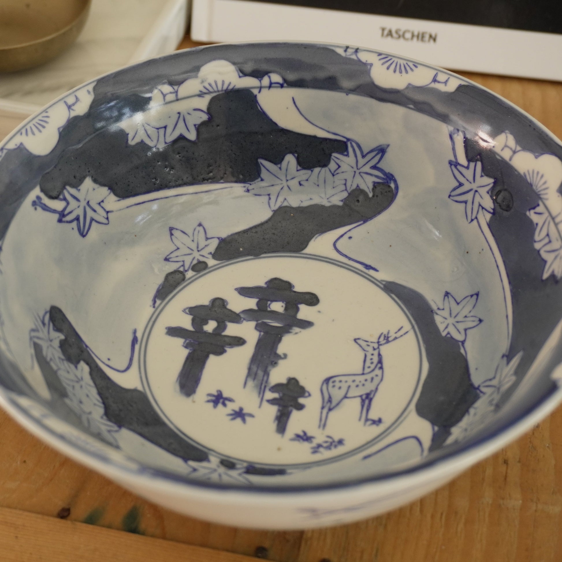 紅葉に鹿紋様染付 - Kotto Shop