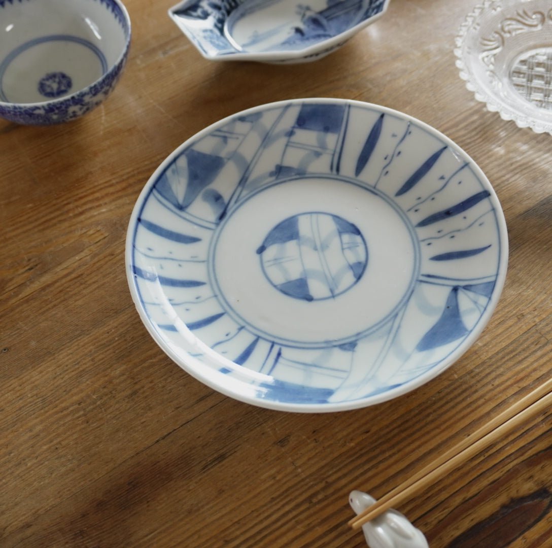すっきりとした爽やか芭蕉図平皿 - Kotto Shop