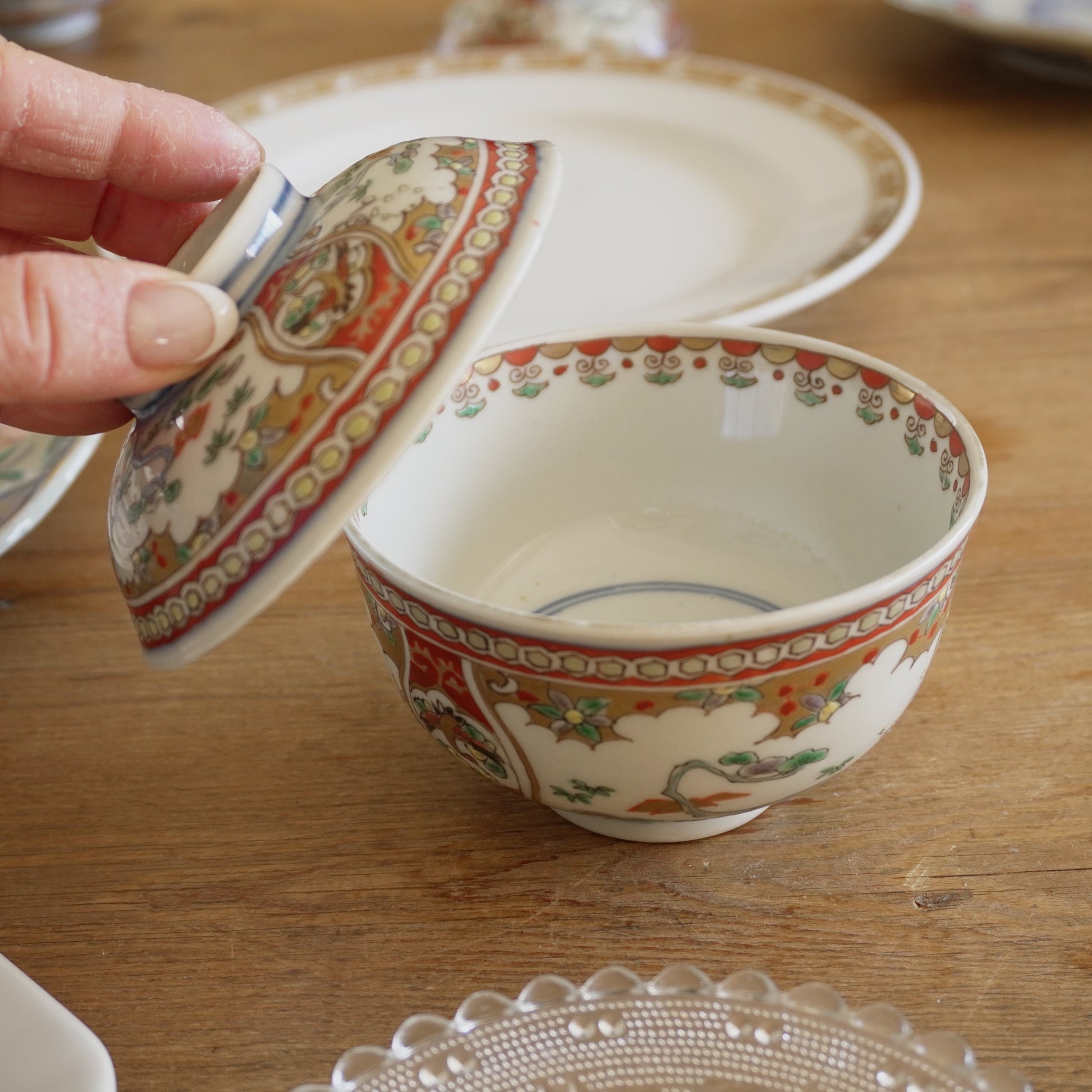 余白の可愛らしいオリエンタルお茶碗 - Kotto Shop