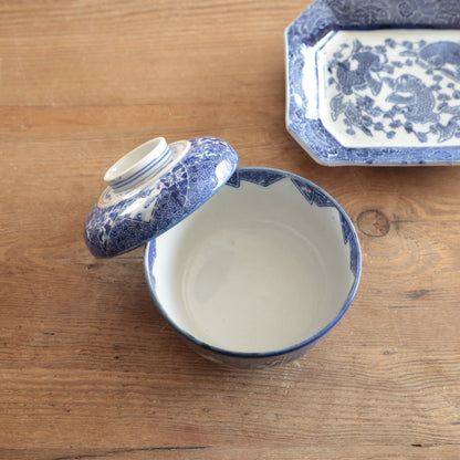 藍の印判窓絵茶碗 - Kotto Shop