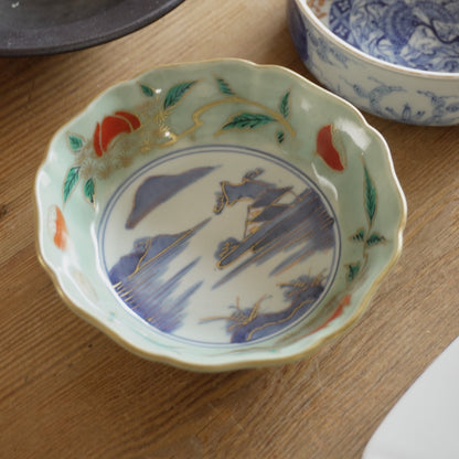 青磁が柔らかで可愛らしい古伊万里なます皿 - Kotto Shop