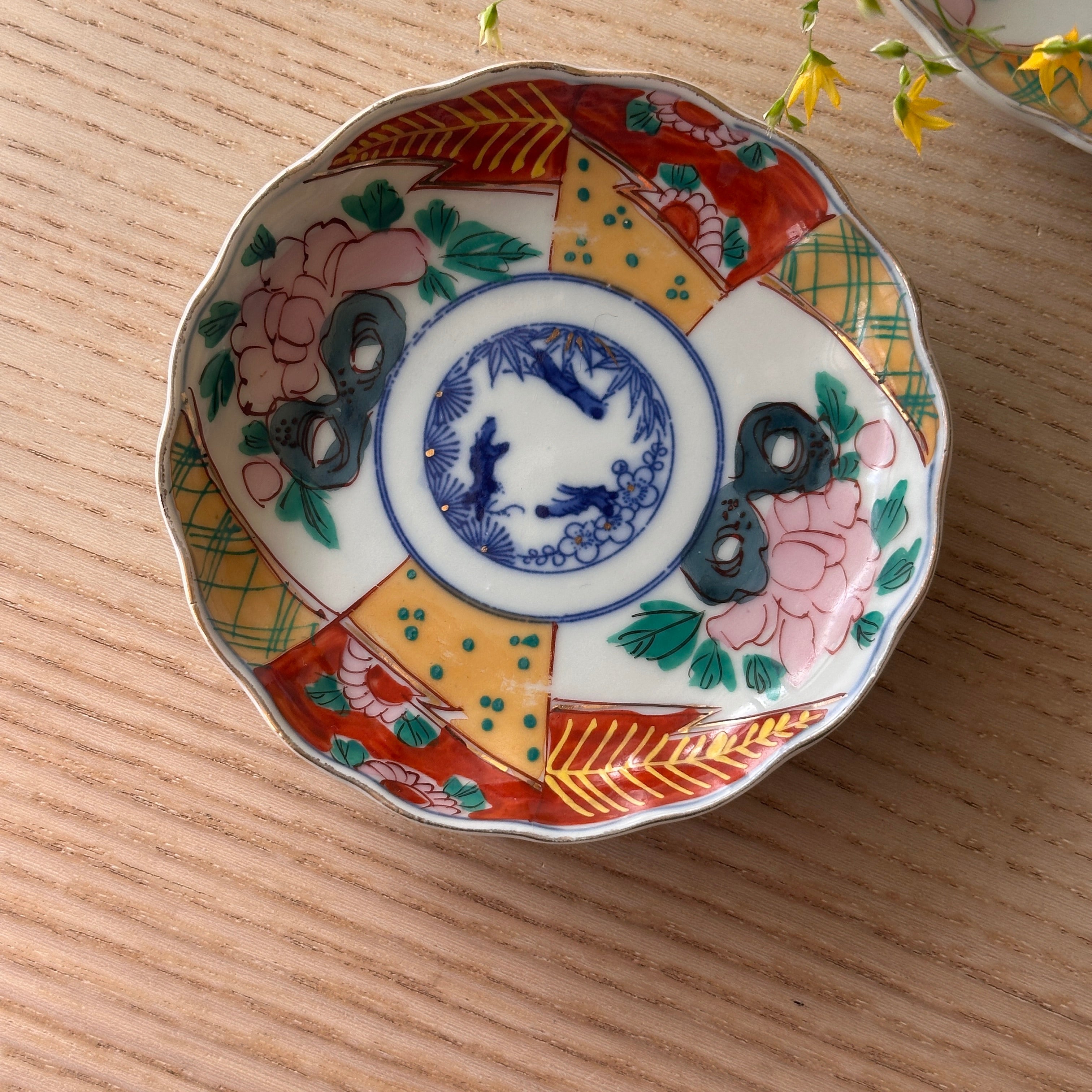 遊びこごろのある大正色絵小皿 - Kotto Shop
