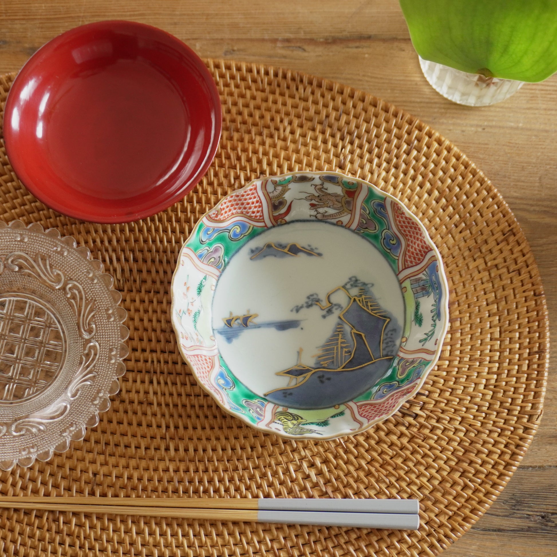 モダンな色合いの古伊万里なます皿 - Kotto Shop