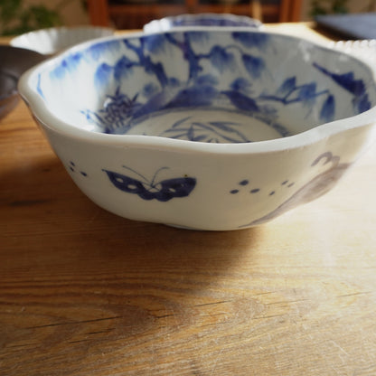 やわらかな美しい風景図がひろがる染付大鉢 - Kotto Shop